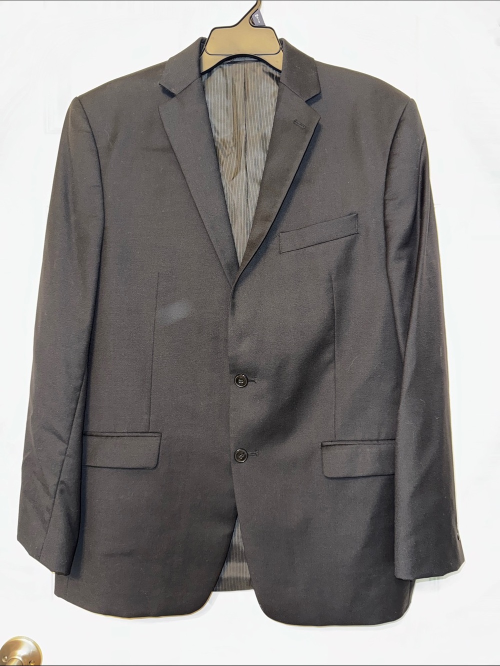 Calvin Klein Black Two-Button Men's Sport Coat Slim Fit